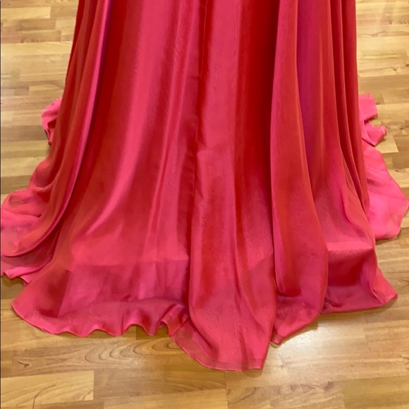 Strawberry prom dress with beads - Picture 6 of 8